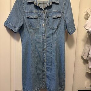 Madewell Blue Denim Mini Dress